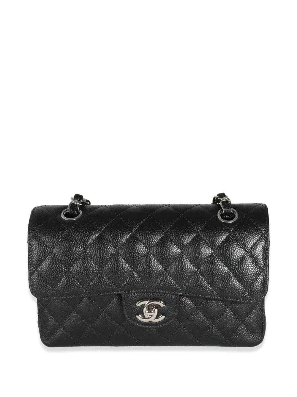 Small Classic Double Flap Shoulder Bag with Silver Hardware [pre-owned], $10,480 (approximately P584,260), farfetch.com